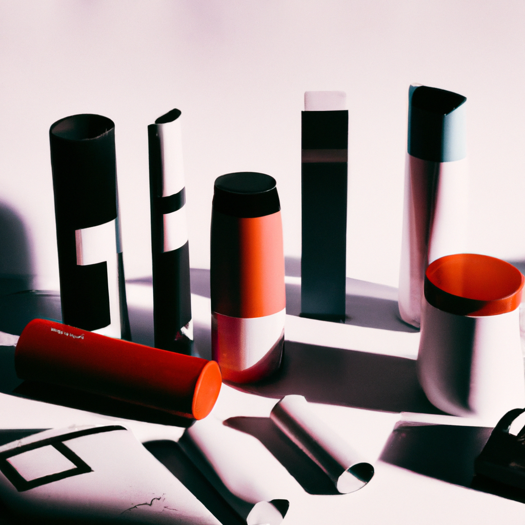 Nature morte de marque minimaliste avec jeux d’ombres